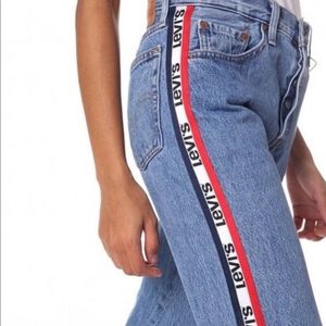 Levi's 501 Premium Logo Striped Jeans